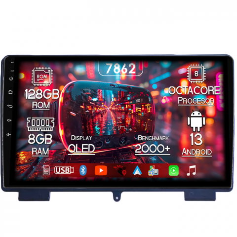 Hyundai - Navigatie dedicata Rohens Coupe 2009-2011, 8GB RAM 128GB ROM, Octacore, Platforma 7862,Android 13, Display QLED 9”, Suporta camera 360º, DSP, Carplay&Android Auto, SIM 4G, Ventilator Activ