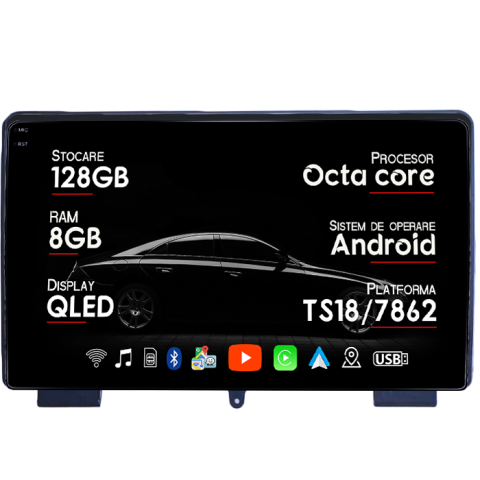 Rohens Coupe 2009-2011 - Navigatie dedicata Rohens Coupe 2009-2011, 8GB RAM 128GB ROM, Octacore, Platforma TS18, Android 13, Display QLED 9”, Suporta camera 360º, DSP, Carplay&Android Auto, SIM 4G, Ventilator Activ