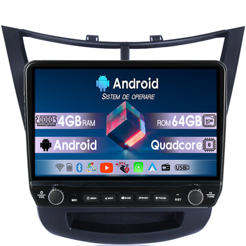 Sail 2015-2018 - Navigatie dedicata Chevrolet Sail 2015-2018 Tesla cu butoane rotative model 2024, 4GB RAM 64GB ROM, Procesor Quadcore, Android 14, Display QLED 10", DSP, Carplay&Android Auto