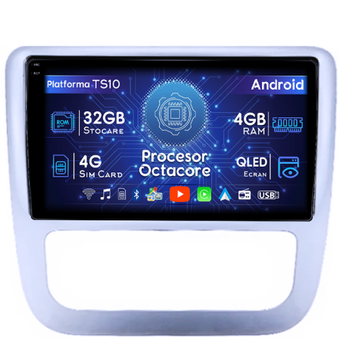 Scirocco (2008-2017) - Navigatie dedicata Scirocco 2009-2014, 4GB RAM 32GB ROM, Octacore, Android 14, Display QLED 1K 9", DSP, Carplay&Android Auto, SIM 4G, Bluetooth, Ventilator Activ