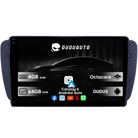 Navigatii Dedicate - Navigatie dedicata Seat Ibiza 2009-2013, DUDU3, 4GB RAM 64GB ROM, Octacore, Platforma 8581, Android, Display QLED 9", DSP, Carplay&AndroidAuto