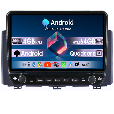 Navigatii Dedicate - Navigatie dedicata Seat Ateca 2016-2022 Tesla cu butoane rotative model 2024, 4GB RAM 64GB ROM, Procesor Quadcore, Android 14, Display QLED 10", DSP, Carplay&Android Auto