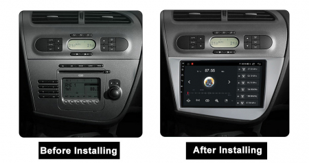 Navigatie dedicata Seat Leon 2005-2012, 4 GB RAM 32 ROM, Android 13, Display QLED 1K, 9", DSP, Carplay, Android Auto, Internet, Youtube , Waze , WI-FI , USB , Bluetooth [5]