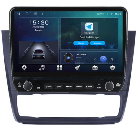 Navigatie dedicata Seria 1 2008-2012 (AB) Tesla cu butoane rotative model 2024, 4GB RAM 64GB ROM, Procesor Quadcore, Android 14, Display QLED 10", DSP, Carplay&Android Auto [1]