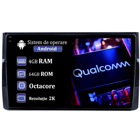 Kodiaq - Navigatie dedicata Skoda Kodiaq 2016-2018, 4GB RAM 64GB ROM, Procesor Qualcomm Octacore, Android 14, Rezolutie 2K, Display QLED 9", DSP, Carplay&Android Auto, SIM 4G