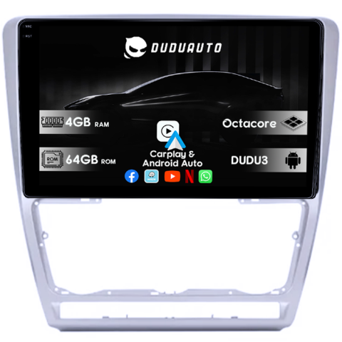 Skoda - Navigatie dedicata Skoda Octavia 2004-2013, DUDU3, 4GB RAM 64GB ROM, Octacore, Platforma 8581, Android, Display QLED 9", DSP, Carplay&AndroidAuto