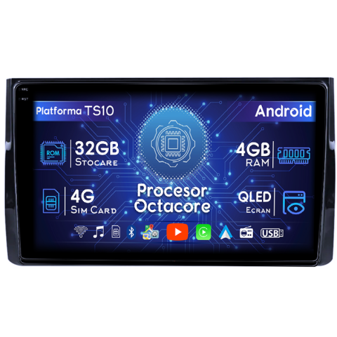 Skoda - Navigatie dedicata Skoda Kodiaq 2017+, 4GB RAM 32GB ROM, Octacore, Android 14, Display QLED 1K 10", DSP, Carplay&Android Auto, SIM 4G, Bluetooth, Ventilator Activ