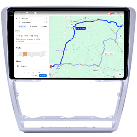 Navigatie dedicata Skoda Octavia 2 2004-2013, 4GB RAM 32GB ROM, Octacore, Android 14, Display QLED 1K 10", DSP, Carplay&Android Auto, SIM 4G, Bluetooth, Ventilator Activ [4]