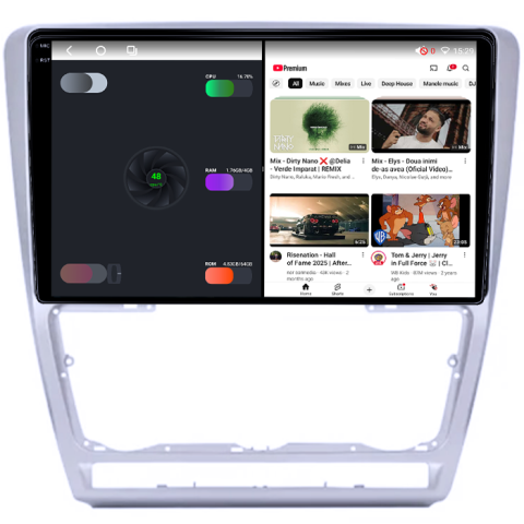 Navigatie dedicata Skoda Octavia 2 2004-2013, 4GB RAM 32GB ROM, Octacore, Android 14, Display QLED 1K 10", DSP, Carplay&Android Auto, SIM 4G, Bluetooth, Ventilator Activ [3]
