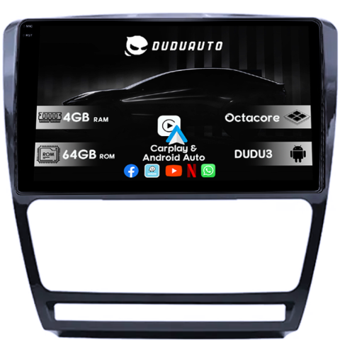 Skoda - Navigatie dedicata Skoda Octavia 2008-2013, DUDU3, 4GB RAM 64GB ROM, Octacore, Platforma 8581, Android, Display QLED 9", DSP, Carplay&AndroidAuto