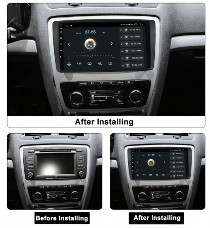 Navigatie dedicata Skoda Octavia 2008-2013, 4GB RAM 64GB ROM, Octacore, Android 13, Display QLED 9", DSP, Carplay, Android Auto, Internet, Youtube, Waze, WIFI, Bluetooth [7]