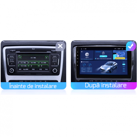 Navigatie dedicata Skoda Octavia 2008-2013, 4GB RAM 64GB ROM, Octacore, Android 14, Display QLED 1K 10", Carplay&Android Auto, SIM 4G, Ventilator Activ [4]