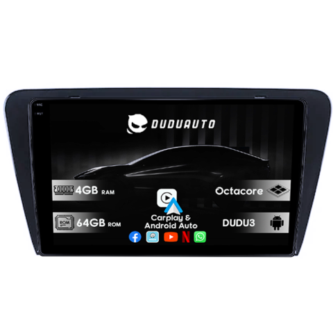 Skoda - Navigatie dedicata Skoda Octavia 3, DUDU3, 4GB RAM 64GB ROM, Octacore, Platforma 8581, Android, Display QLED 10", DSP, Carplay&AndroidAuto