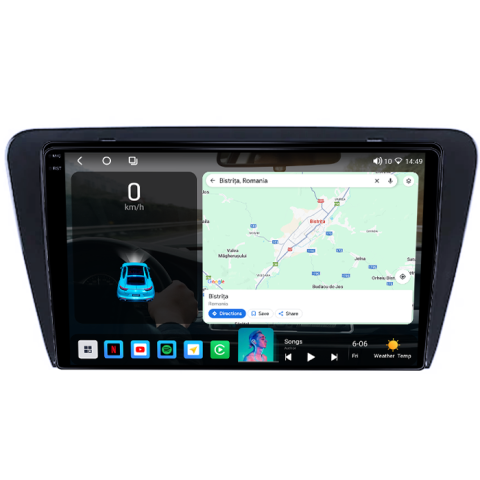 Navigatie dedicata Skoda Octavia 3 2013-2018, 4GB RAM 32GB ROM, Octacore, Android 14, Display QLED 1K 10", DSP, Carplay&Android Auto, SIM 4G, Bluetooth, Ventilator Activ [1]