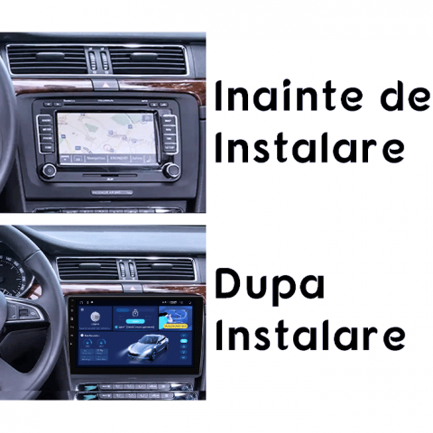 Navigatie dedicata Skoda Superb 2 2008-2015, 4GB RAM 64GB ROM, Octacore, Android 14, Display QLED 1K 9", Carplay&Android Auto, SIM 4G, Ventilator Activ [4]