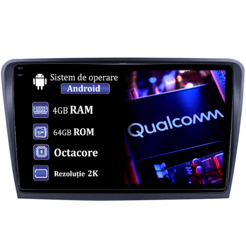 Navigatie dedicata Skoda Superb 2008-2015, 4GB RAM 64GB ROM, Procesor Qualcomm Octacore, Android 14, Rezolutie 2K, Display QLED 9", DSP, Carplay&Android Auto, SIM 4G [0]