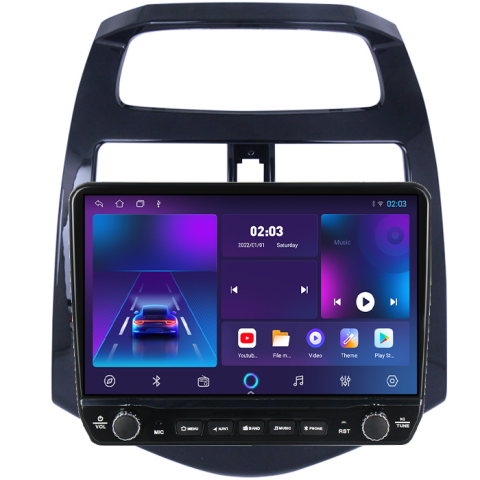 Navigatie dedicata Spark 2010-2014 Tesla cu butoane rotative model 2024, 4GB RAM 64GB ROM, Procesor Quadcore, Android 14, Display QLED 10", DSP, Carplay&Android Auto [6]