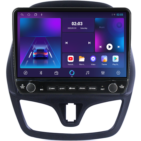 Navigatie dedicata Spark Beat 2015-2018 Tesla cu butoane rotative model 2024, 4GB RAM 64GB ROM, Procesor Quadcore, Android 14, Display QLED 10", DSP, Carplay&Android Auto [5]