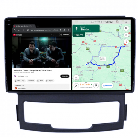 Navigatie dedicata Ssangyong Korando 2010-2013, 4GB RAM 64GB ROM, Quad Core, Display 9" QLED 1K, Carplay, Android 14, Bluetooth, Magazin Play, Suport Camere AHD [5]