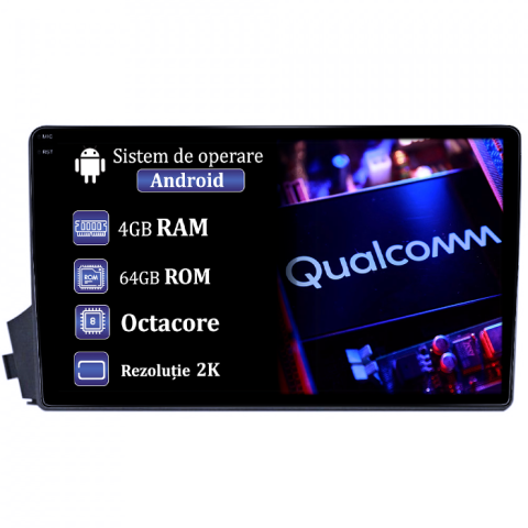 Navigatii Dedicate - Navigatie dedicata Ssangyong Kyron 2005-2011, 4GB RAM 64GB ROM, Procesor Qualcomm Octacore, Android 14, Rezolutie 2K, Display QLED 9", DSP, Carplay&Android Auto, SIM 4G