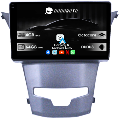 Navigatii Dedicate - Navigatie dedicata Ssangyong Actyon 2013-2017, DUDU3, 4GB RAM 64GB ROM, Octacore, Platforma 8581, Android, Display QLED 9", DSP, Carplay&AndroidAuto