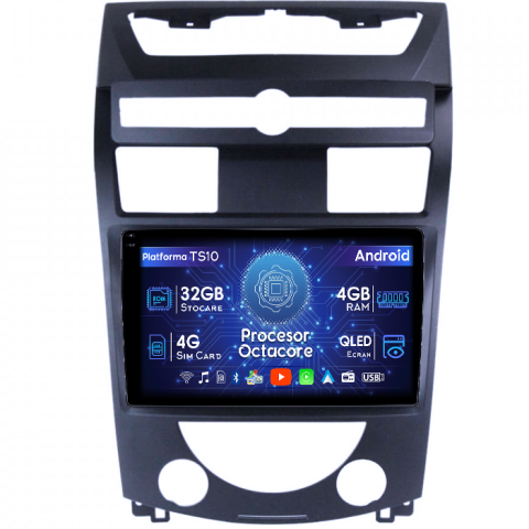 SsangYong - Navigatie dedicata SsangYong Rexton 2006-2012,4GB RAM 32GB ROM, Octacore, Android 14, Display QLED 1K 10", DSP, Carplay&Android Auto, SIM 4G, Bluetooth, Ventilator Activ