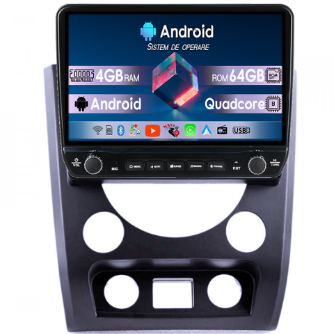 Navigatii Dedicate - Navigatie dedicata SsangYong Rexton W 2014-2016 Tesla cu butoane rotative model 2024, 4GB RAM 64GB ROM, Procesor Quadcore, Android 14, Display QLED 10", DSP, Carplay&Android Auto