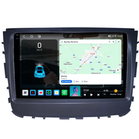 Navigatie dedicata SsangYong Rexton 2019, 4GB RAM 64GB ROM, Procesor Qualcomm Octacore, Android 14, Rezolutie 2K, Display QLED 9", DSP, Carplay&Android Auto, SIM 4G [2]