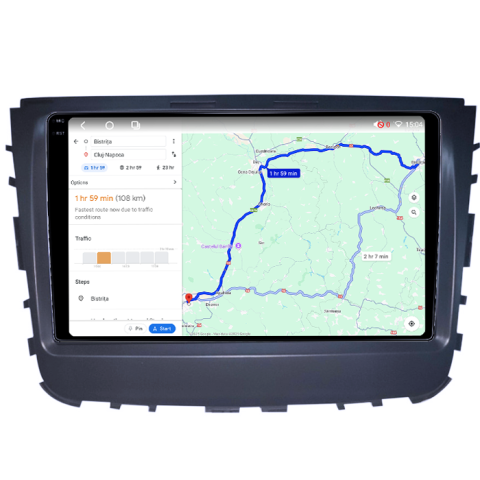 Navigatie dedicata SsangYong Rexton 2019, 4GB RAM 64GB ROM, Procesor Qualcomm Octacore, Android 14, Rezolutie 2K, Display QLED 9", DSP, Carplay&Android Auto, SIM 4G [4]