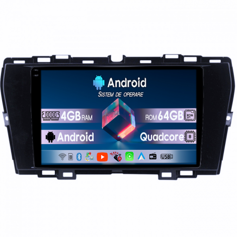 SsangYong - Navigatie dedicata SsangYong Tivoli 2019-2021, 4GB RAM 64GB ROM, Quad Core, Display 9" QLED 1K, Carplay, Android 14, Bluetooth, Magazin Play, Suport Camere AHD