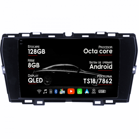 Tivoli 2019-2021 - Navigatie dedicata SsangYong Tivoli 2019-2021, 8GB RAM 128GB ROM, Octacore, Platforma TS18, Android 14, Display QLED 9â, Suporta camera 360Âş, DSP, Carplay&Android Auto, SIM 4G, Ventilator Activ