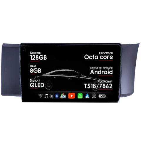 Navigatii Dedicate - Navigatie dedicata Subaru BRZ 2012-2016, 8GB RAM 128GB ROM, Octacore, Platforma TS18, Android 14, Display QLED 9", Suporta camera 360", DSP, Carplay&Android Auto, SIM 4G, Ventilator Activ