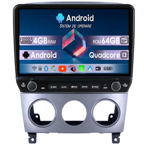 Subaru - Navigatie dedicata Subaru Forester 2004-2008 Tesla cu butoane rotative model 2024, 4GB RAM 64GB ROM, Procesor Quadcore, Android 14, Display QLED 10", DSP, Carplay&Android Auto