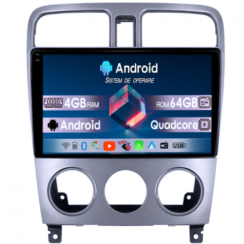 Subaru - Navigatie dedicata Subaru Forester 2004-2008, 4GB RAM 64GB ROM, Quad Core, Display 9" QLED 1K, Carplay, Android 14, Bluetooth, Magazin Play, Suport Camere AHD