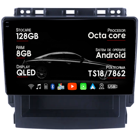 Navigatii Dedicate - Navigatie dedicata Subaru Forester 2017-2020, 8GB RAM 128GB ROM, Octacore, Platforma TS18, Android 14, Display QLED 9", Suporta camera 360", DSP, Carplay&Android Auto, SIM 4G, Ventilator Activ