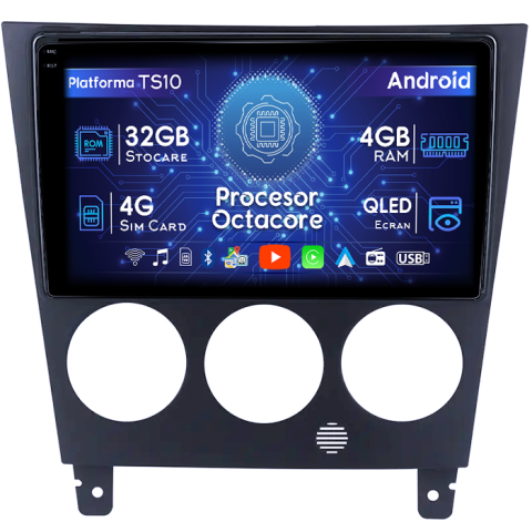 Subaru - Navigatie dedicata Subaru Impreza 2002-2007, 4GB RAM 32GB ROM, Octacore, Android 14, Display QLED 1K 9", DSP, Carplay&Android Auto, SIM 4G, Bluetooth, Ventilator Activ