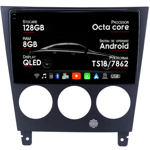 Navigatii Dedicate - Navigatie dedicata Subaru Impreza 2002-2007, 8GB RAM 128GB ROM, Octacore, Platforma TS18, Android 14, Display QLED 9", Suporta camera 360", DSP, Carplay&Android Auto, SIM 4G, Ventilator Activ