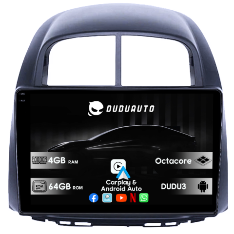 Toyota - Navigatie dedicata Toyota Passo Daihatsu Boon Sirion Subaru Justy Perodua Myvi, DUDU3, 4GB RAM 64GB ROM, Octacore, Platforma 8581, Android, Display QLED 9", DSP, Carplay&AndroidAuto