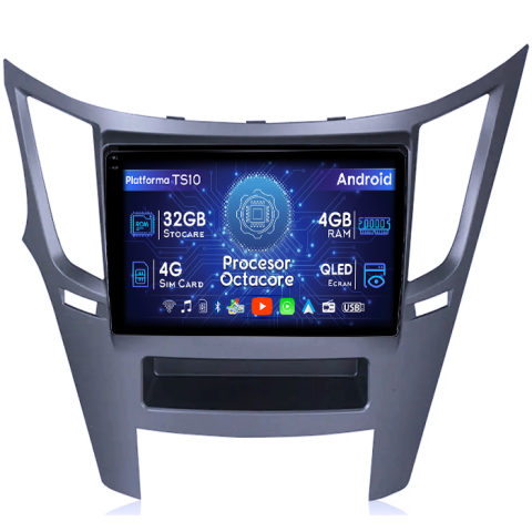 Subaru - Navigatie dedicata Subaru Legacy Outback 2009-2014, 4GB RAM 32GB ROM, Octacore, Android 14, Display QLED 1K 9", DSP, Carplay&Android Auto, SIM 4G, Bluetooth, Ventilator Activ