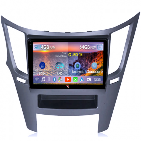Legacy Outback 2009-2014 - Navigatie dedicata Subaru Legacy Outback 2009-2014, 4GB RAM 64GB ROM, Octacore, Android 14, Display QLED 1K 9", Carplay&Android Auto, SIM 4G, Ventilator Activ