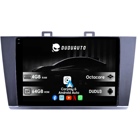 Navigatii Dedicate - Navigatie dedicata Subaru Legacy Outback 2015-2018, DUDU3, 4GB RAM 64GB ROM, Octacore, Platforma 8581, Android, Display QLED 9", DSP, Carplay&AndroidAuto