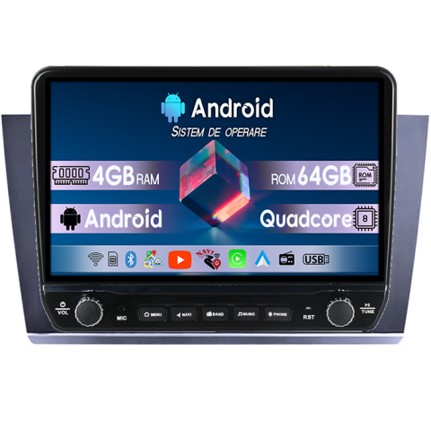 Legacy Outback 2015-2018 - Navigatie dedicata Subaru Legacy Outback 2015-2018 Tesla cu butoane rotative model 2024, 4GB RAM 64GB ROM, Procesor Quadcore, Android 14, Display QLED 10", DSP, Carplay&Android Auto