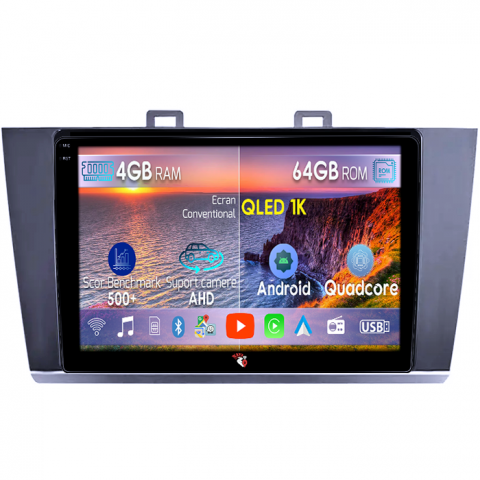 Subaru - Navigatie dedicata Subaru Legacy Outback 2015-2018, 4GB RAM 64GB ROM, Octacore, Android 14, Display QLED 1K 9", Carplay&Android Auto, SIM 4G, Ventilator Activ