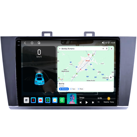 Navigatie dedicata Subaru Legacy Outback 2015-2018, 4GB RAM 64GB ROM, Procesor Qualcomm Octacore, Android 14, Rezolutie 2K, Display QLED 9", DSP, Carplay&Android Auto, SIM 4G [2]