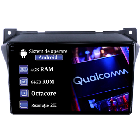 Navigatii Dedicate - Navigatie dedicata Suzuki Alto 2009-2016, 4GB RAM 64GB ROM, Procesor Qualcomm Octacore, Android 14, Rezolutie 2K, Display QLED 9", DSP, Carplay&Android Auto, SIM 4G