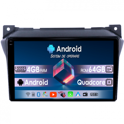 Suzuki - Navigatie dedicata Suzuki Alto 2009-2016, 4GB RAM 64GB ROM, Quad Core, Display 9" QLED 1K, Carplay, Android 14, Bluetooth, Magazin Play, Suport Camere AHD