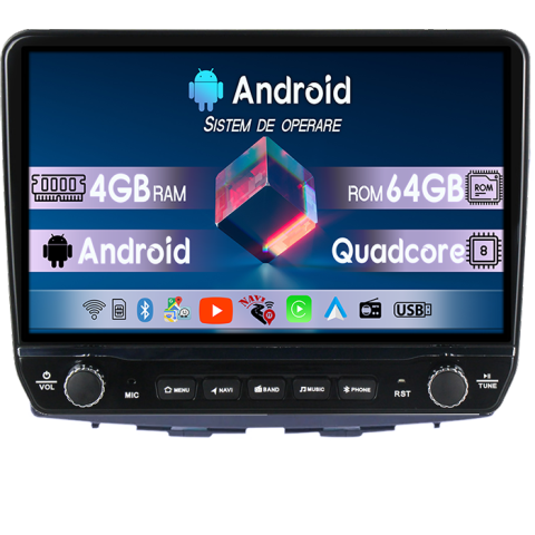 Suzuki - Navigatie dedicata Suzuki Baleno 2015-2018 Tesla cu butoane rotative model 2024, 4GB RAM 64GB ROM, Procesor Quadcore, Android 14, Display QLED 10", DSP, Carplay&Android Auto