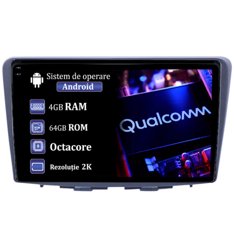 Navigatii Dedicate - Navigatie dedicata Suzuki Baleno 2016-2018, 4GB RAM 64GB ROM, Procesor Qualcomm Octacore, Android 14, Rezolutie 2K, Display QLED 9", DSP, Carplay&Android Auto, SIM 4G
