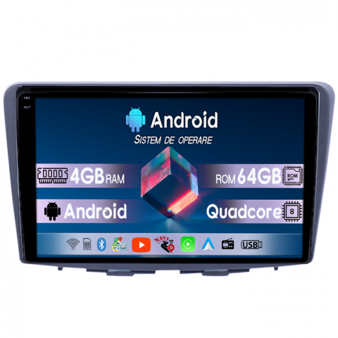 Suzuki - Navigatie dedicata Suzuki Baleno 2016-2018, 4GB RAM 64GB ROM, Quad Core, Display 9" QLED 1K, Carplay, Android 14, Bluetooth, Magazin Play, Suport Camere AHD