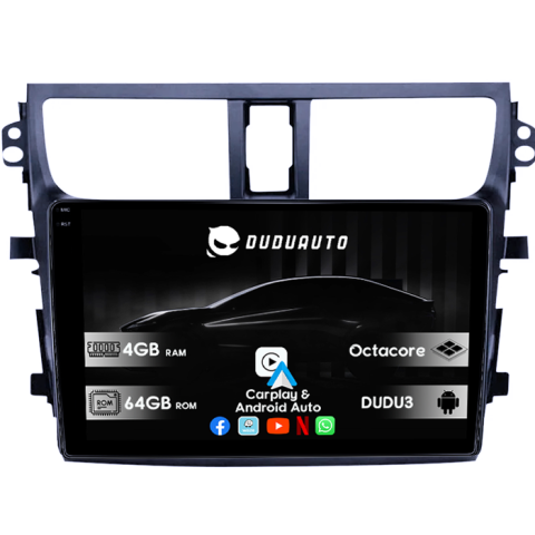 Navigatii Dedicate - Navigatie dedicata Suzuki Celerio 2015-2018, DUDU3, 4GB RAM 64GB ROM, Octacore, Platforma 8581, Android, Display QLED 9", DSP, Carplay&AndroidAuto